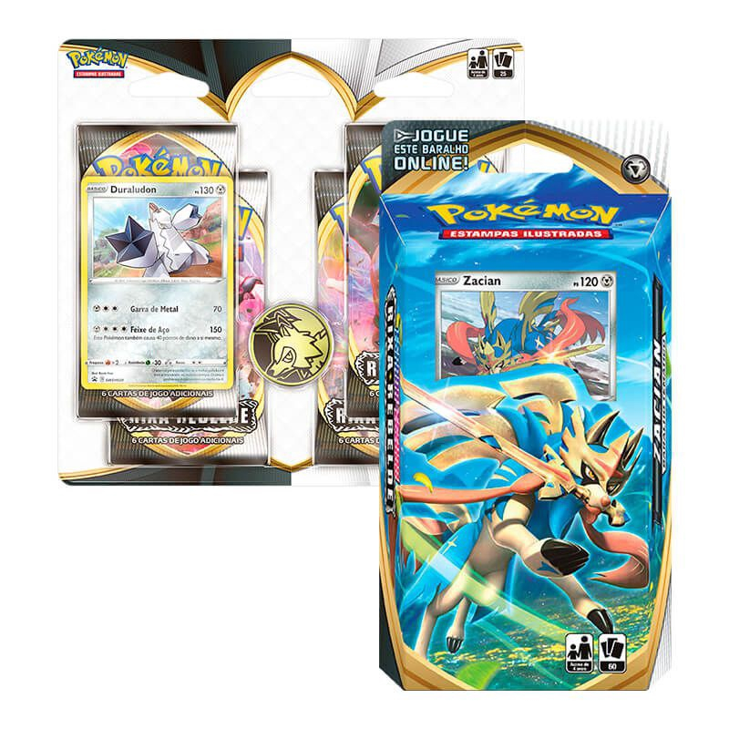 Pokémon tcg: Deck SWSH2 Rixa Rebelde - Baralho Temático Zacian +