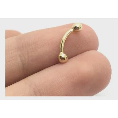 Piercing de Sobrancelha em Ouro Branco 18k Curvado Bola em Promoção na  Americanas