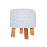 Puff Croche Branco - Lé Crochet