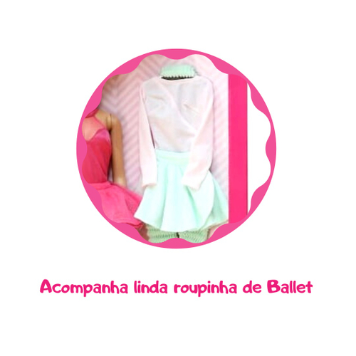 Barbie Profissões Boneca Grande Bailarina 70cm Articulada