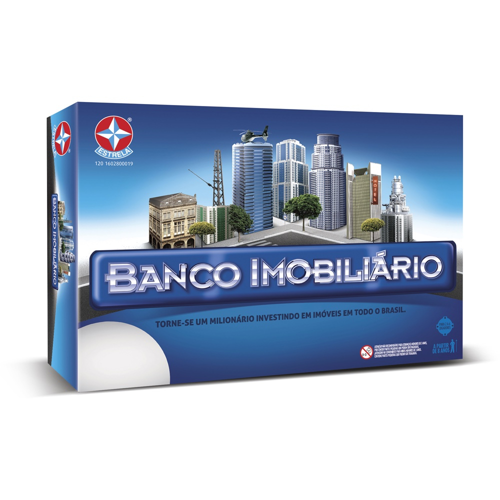 Jogo de Tabuleiro Banco Imobiliário - Estrela