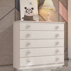 Cômoda de Bebê 5 Gavetas Lunna Tcil Móveis Branco é boa?