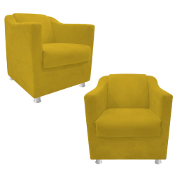 Poltrona Decorativa para Sala e Escritório Tilla Suede Amarelo é boa?