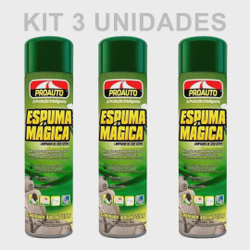 Kit Com 3 Espuma Magica Proauto Limpador A Seco Multiuso 400ml é boa?
