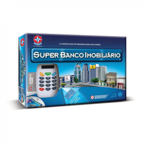 SUPER BANCO IMOBILIARIO TABULEIRO C/ MAQUINA CARTÃO FAMILIA