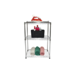 Estante De Aço Cromado Com 3 Prateleiras Rack Aramado 1034 - Click aramados