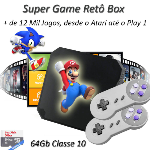 Video Game Super Mini Nintendo 12 Mil Jogos C/ 2 Controles Super Nes