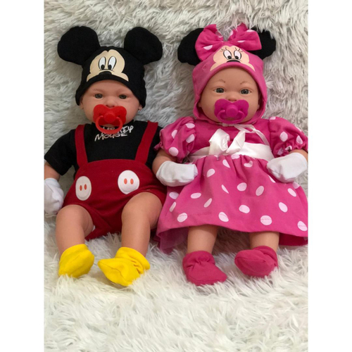 Roupa para Boneca de Pano tema Minnie e Mickey - Vestido em Promoção na  Americanas