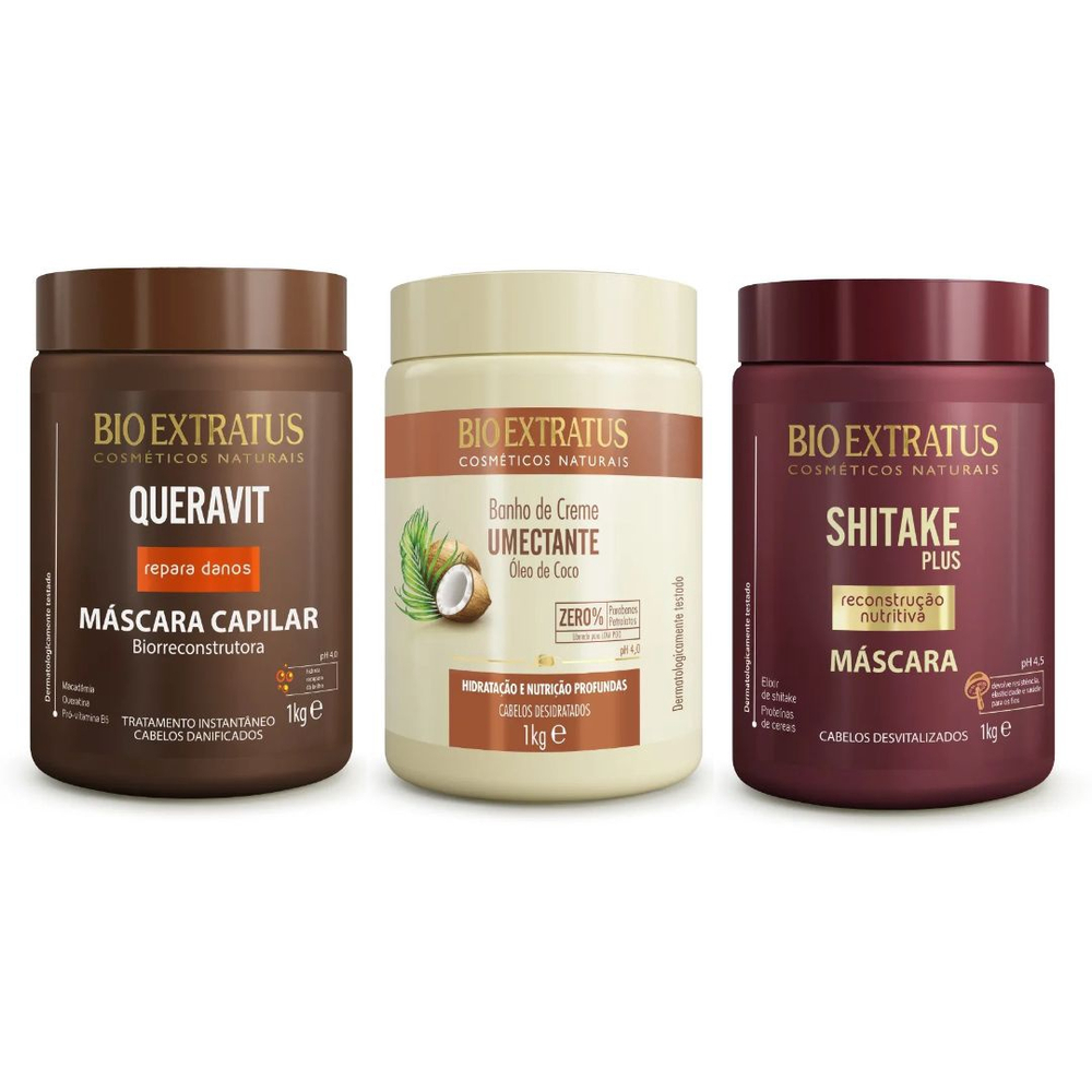 Kit Máscara Força Com Pimenta + Shitake Plus 1kg Bio Extratus em Promoção  na Americanas