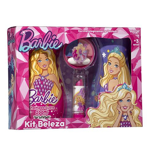 Kit Infantil Boneca Barbie Styling Hair C/ Cartela Maquiagem no Shoptime