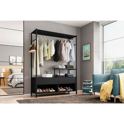 Guarda-Roupa Closet Modulado Barcelona Preto Menor preço em Guarda-Roupa Closet Modulado Barcelona Preto