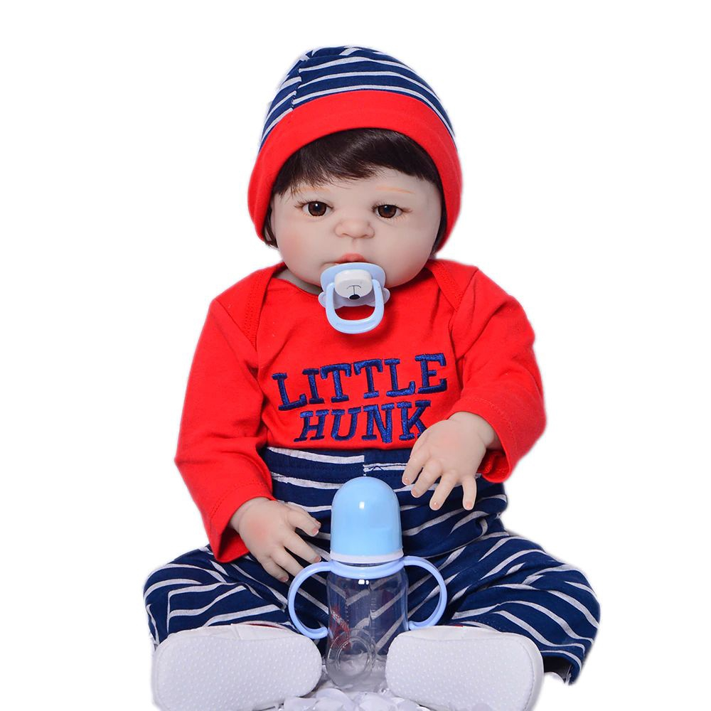 Bebê Lucas de Macacão (Bebe Reborn Menino de Silicone) – Bebe