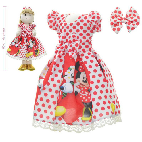 Roupa para Boneca de Pano tema Minnie e Mickey - Vestido em Promoção na  Americanas