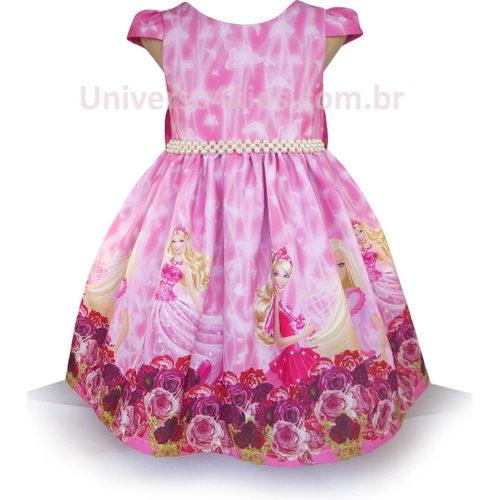 Vestido Infantil Barbie  Feito somente na máquina doméstica 