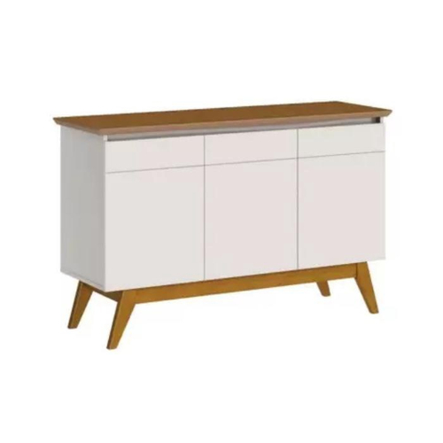 Buffet Classic 3P Imcal 66875 Off White Freijó Pé Madeira Menor preço em Buffet Classic 3P Imcal 66875 Off White Freijó Pé Madeira