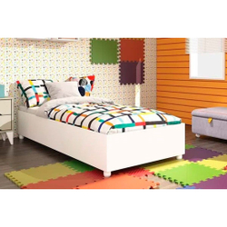 Cama Box de Solteiro Tcil Monaco Branco Menor preço em Cama Box de Solteiro Tcil Monaco Branco