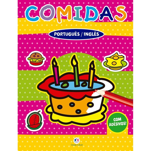 Comidas: Português / Inglês - Com adesivos!