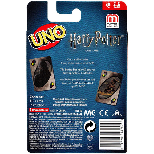 Harry Potter Jogo Uno Cartas