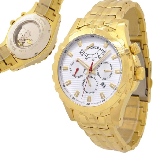 Relógio Magnum Dourado Quartz MA33764U - Relógio de Pulso - Magazine Luiza