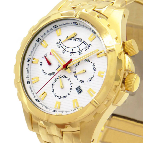 Relógio Magnum Dourado Quartz MA33764U - Relógio de Pulso - Magazine Luiza