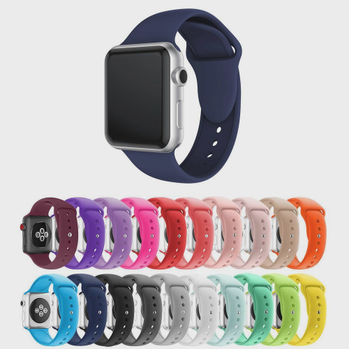 Kit 5 Pulseiras de silicone esportivas compatíveis com Apple Watch de 45mm  44mm, 42mm, 41mm 40mm, 38mm compatíveis com iWatch Series 8/7/6/5/4/3/2/1  em Promoção na Americanas