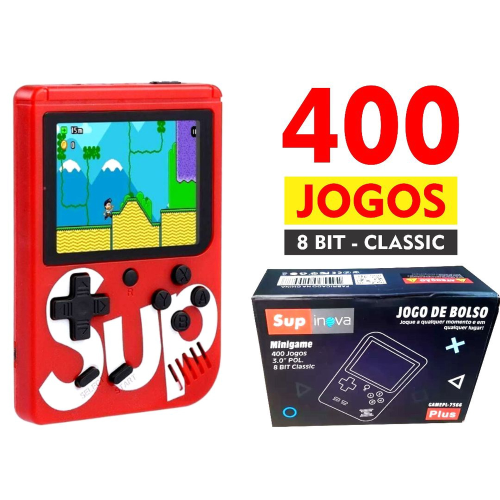 Mini Game Sup - Portátil Retrô 400 Jogos Classicos