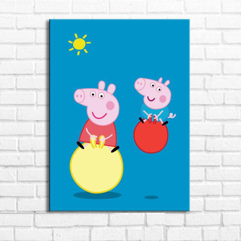 Quadro decorativo A4 Desenho Peppa Pig Serie