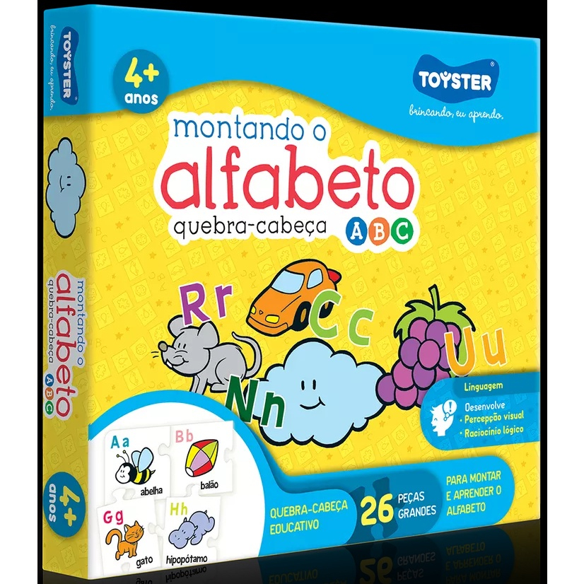 Quebra-Cabeça - Montando o Alfabeto - 52Pçs - MDF