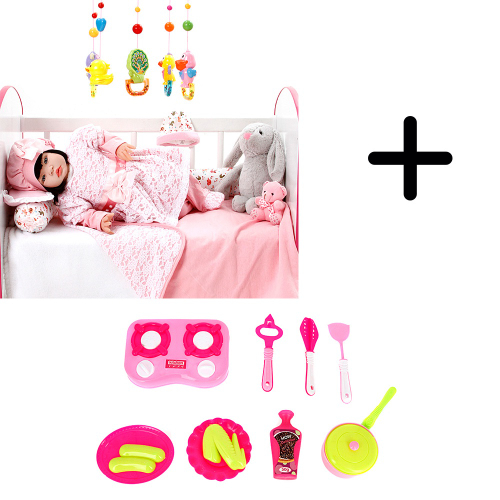 Boneca Bebê Menina Reborn Silicone Pode Molhar Kit Itens