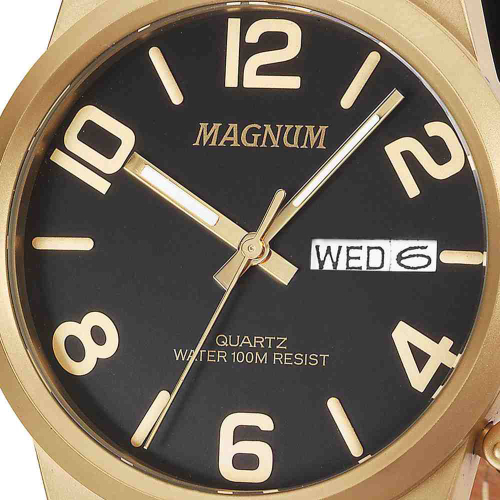 Relógio Magnum Masculino Sports MA33406P Pulseira de Couro