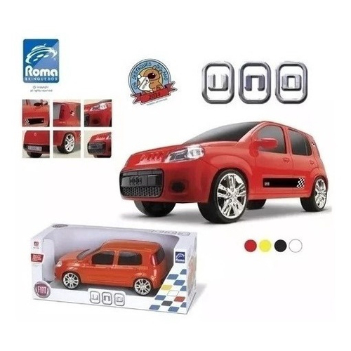 Miniatura Carro Fiat Uno Attractive Bege 1850 - Roma na Americanas