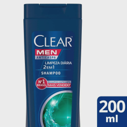 Menor preço em Shampoo Anticaspa Clear Men Limpeza Diária 2 em 1 200ml