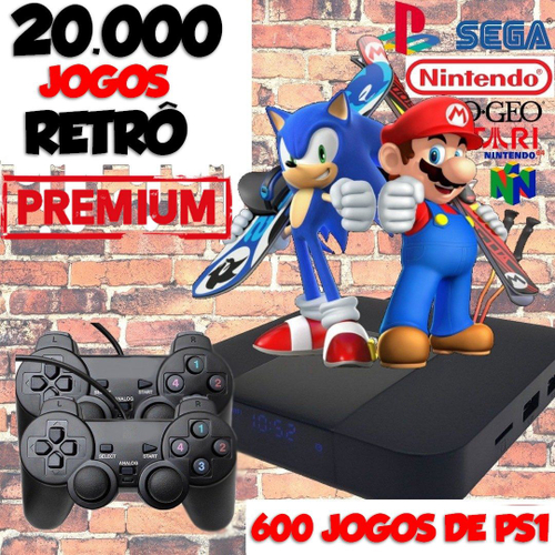 Vídeo Game Retrô 34.000 Jogos + 2 Controles sem fio + 600 Jogos PS1 :  : Brinquedos e Jogos