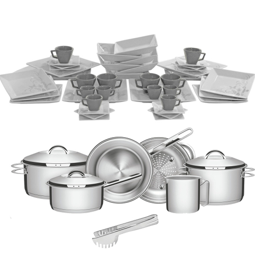 Kit Cozinha Infantil Jogo de Panela Fogão Comida Prato 23pç