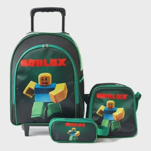 Mochila Roblox Noob Rodinhas Kit Mochila Estojo