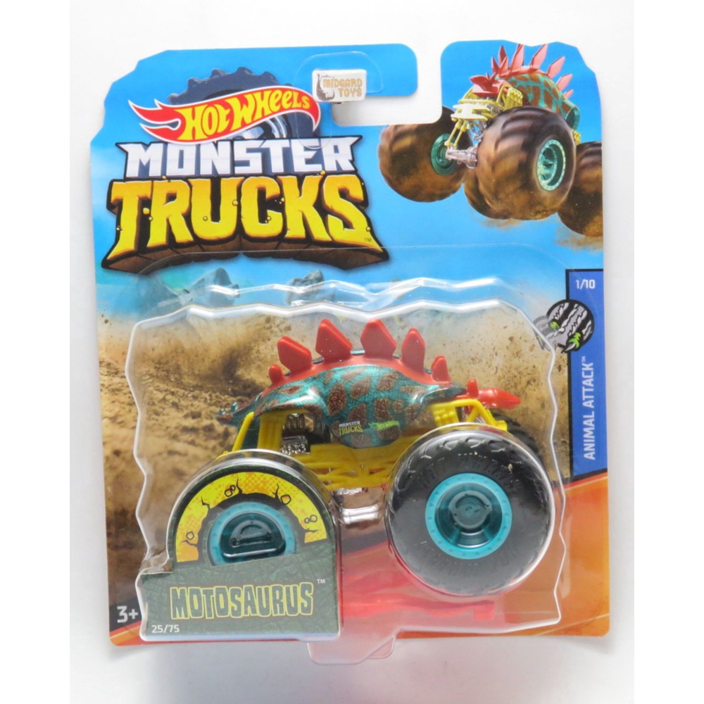 Hot Wheels - 1:64 - Motosaurus com Carrinho - Monster Trucks