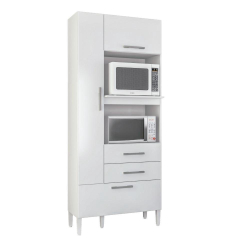 Armário Multiuso Atualle 3 Portas E 2 Gavetas Branco Brilho Menor preço em Armário Multiuso Atualle 3 Portas E 2 Gavetas Branco Brilho