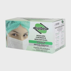 Máscara Cirúrgica Protdesc Descartável Tripla com Elástico Branca 50un é boa?