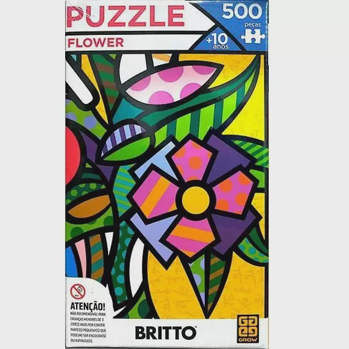 Quebra Cabeça Puzzle 1000 Peças - Romero Britto - Cat - Grow 3264