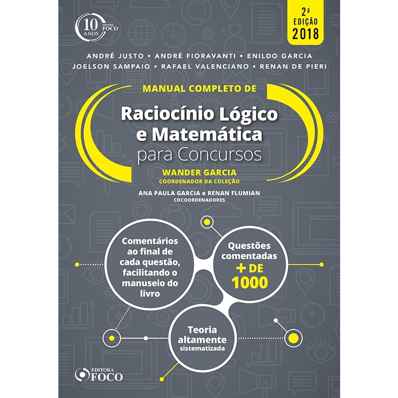 Livro Manual Completo De Raciocínio Lógico E Matemática Para