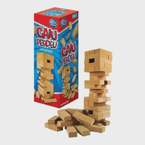 Jogo Construção Blocos de Montar + Torre Caiu Perdeu Jenga em Promoção na  Americanas