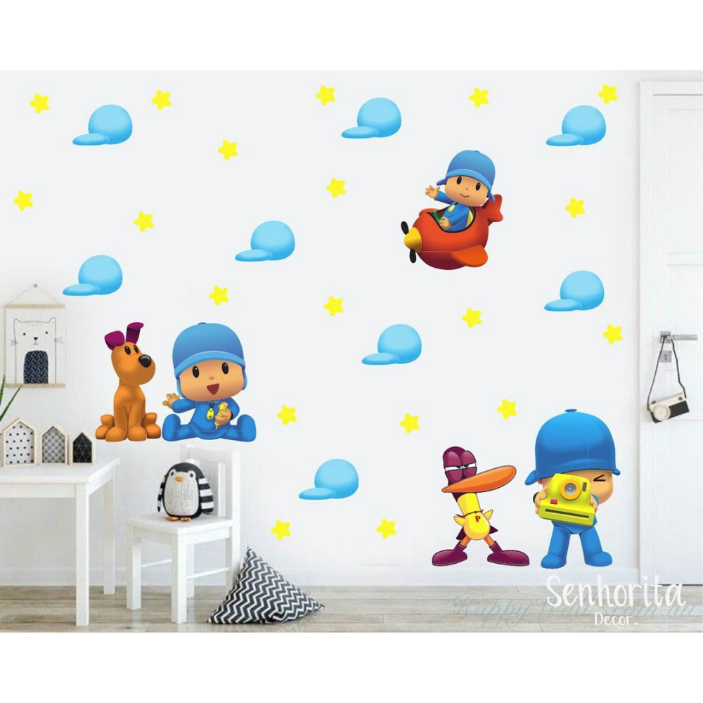 Adesivo de parede decoração infantil pocoyo desenho em Promoção na  Americanas