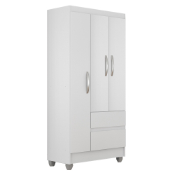 Guarda Roupa Solteiro Lohaine 3 Pts Branco - Moveis Arapongas Menor preço em Guarda Roupa Solteiro Lohaine 3 Pts Branco - Moveis Arapongas