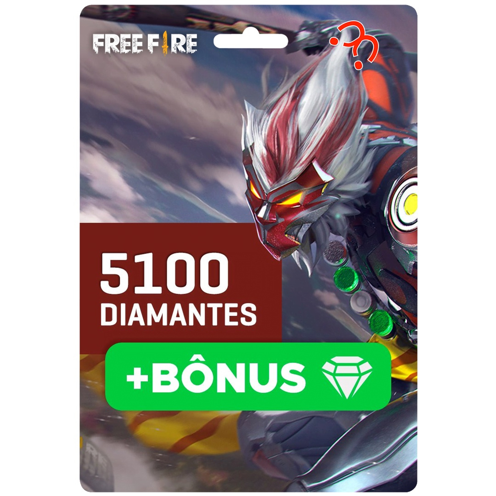 Cartão Garena Free Fire 4600 Diamantes - Código Digital - Gift Cards - DFG