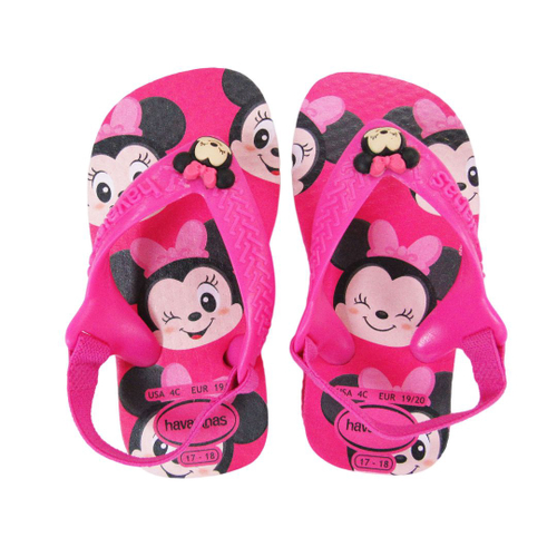 Chinelo Havaianas Infantil New Baby Disney Classic Rosa Flux em