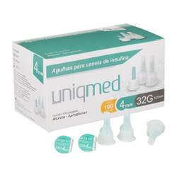 Agulha caneta insulina 4MM 32G 100UN uniqmed Menor preço em Agulha caneta insulina 4MM 32G 100UN uniqmed