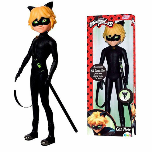 Boneco de ação Miraculous Cat Noir, 11 polegadas