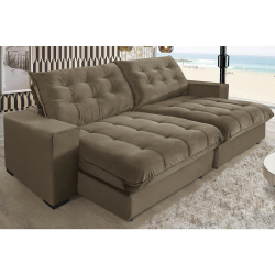 Sofá Califórnia Molas Ensacadas e Pillow Top 2,50m Castor Menor preço em Sofá Califórnia Molas Ensacadas e Pillow Top 2,50m Castor
