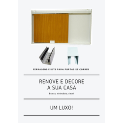 Kit Porta 70cm Correr Roldanas Trilho Branco Completo R2348 Menor preço em Kit Porta 70cm Correr Roldanas Trilho Branco Completo R2348