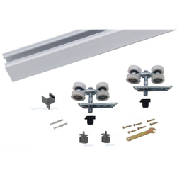 Kit Para Porta Correr D 80cm Trilho Divido Preto Menor preço em Kit Para Porta Correr D 80cm Trilho Divido Preto